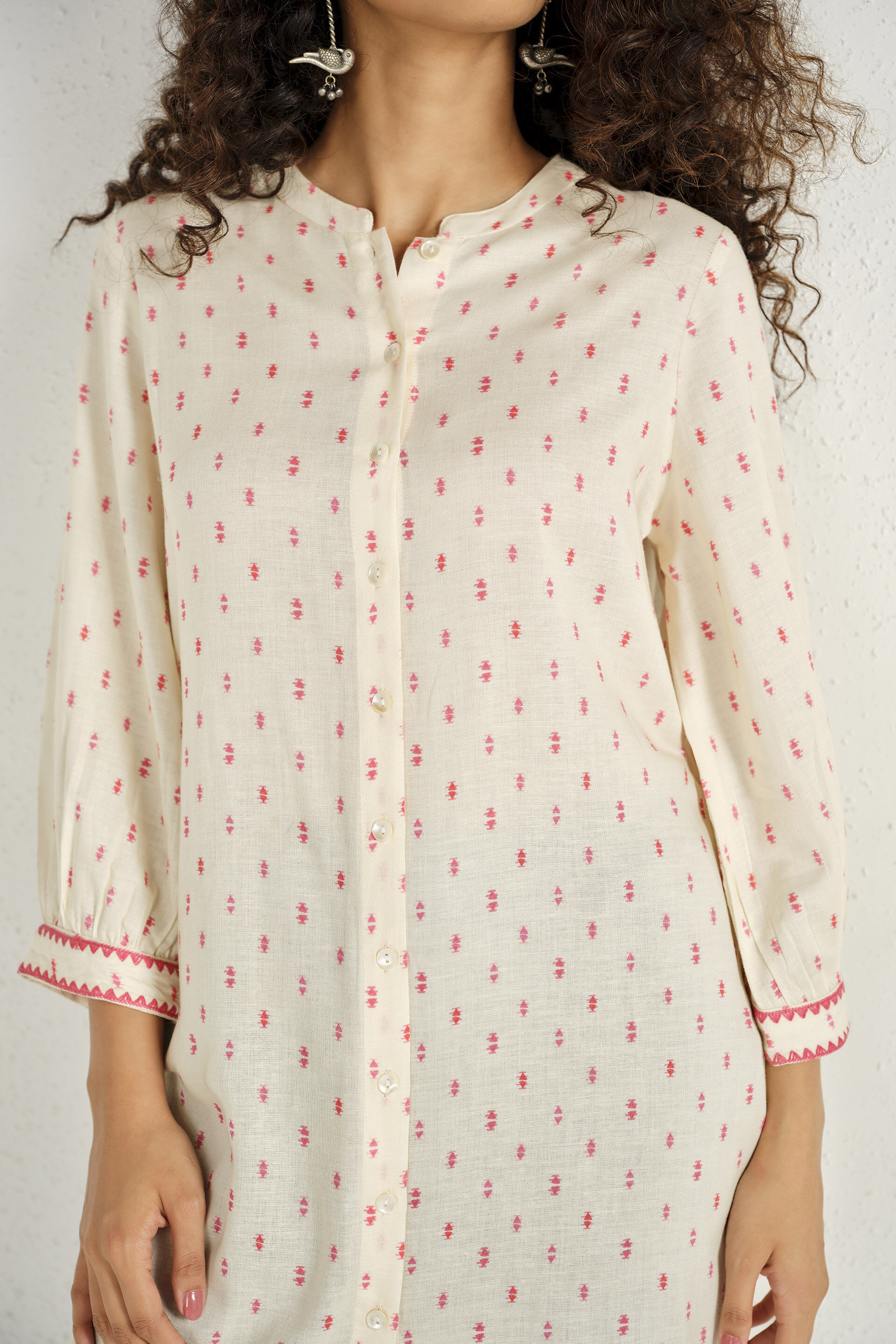 Straight Tunic in White, Off White, image 3